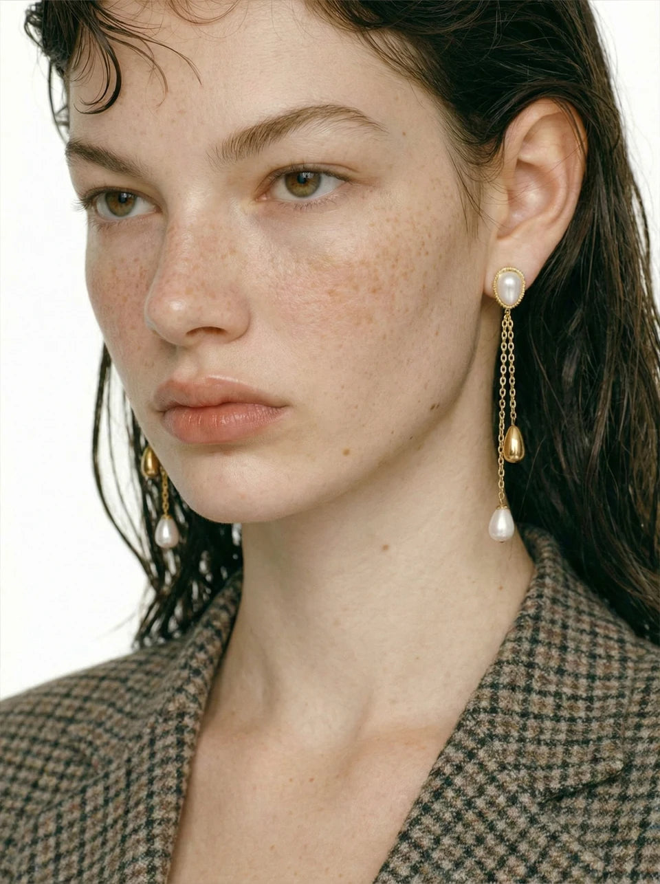 Elegant Drop Chain Earrings