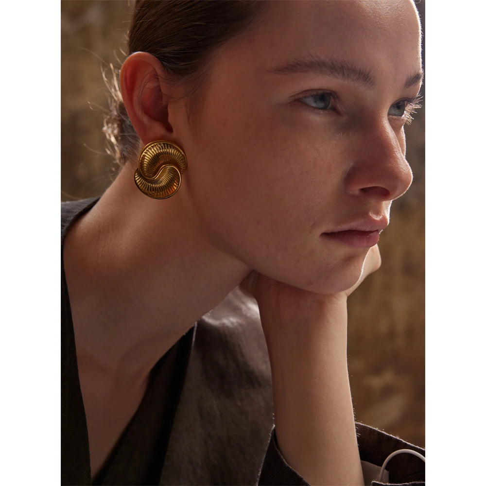 Shell-Inspired Spiral Studs