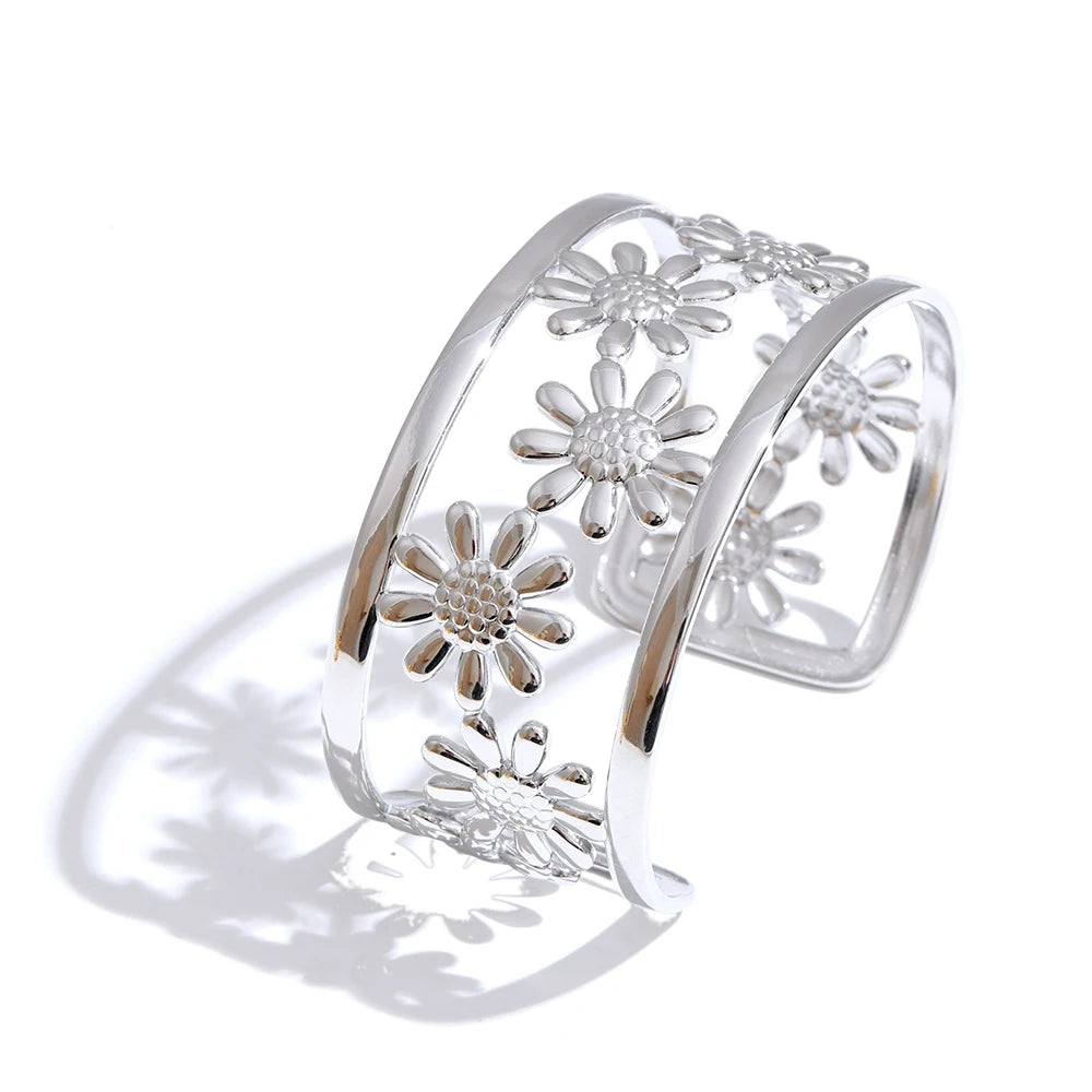 Golden Bloom Cuff Bracelet