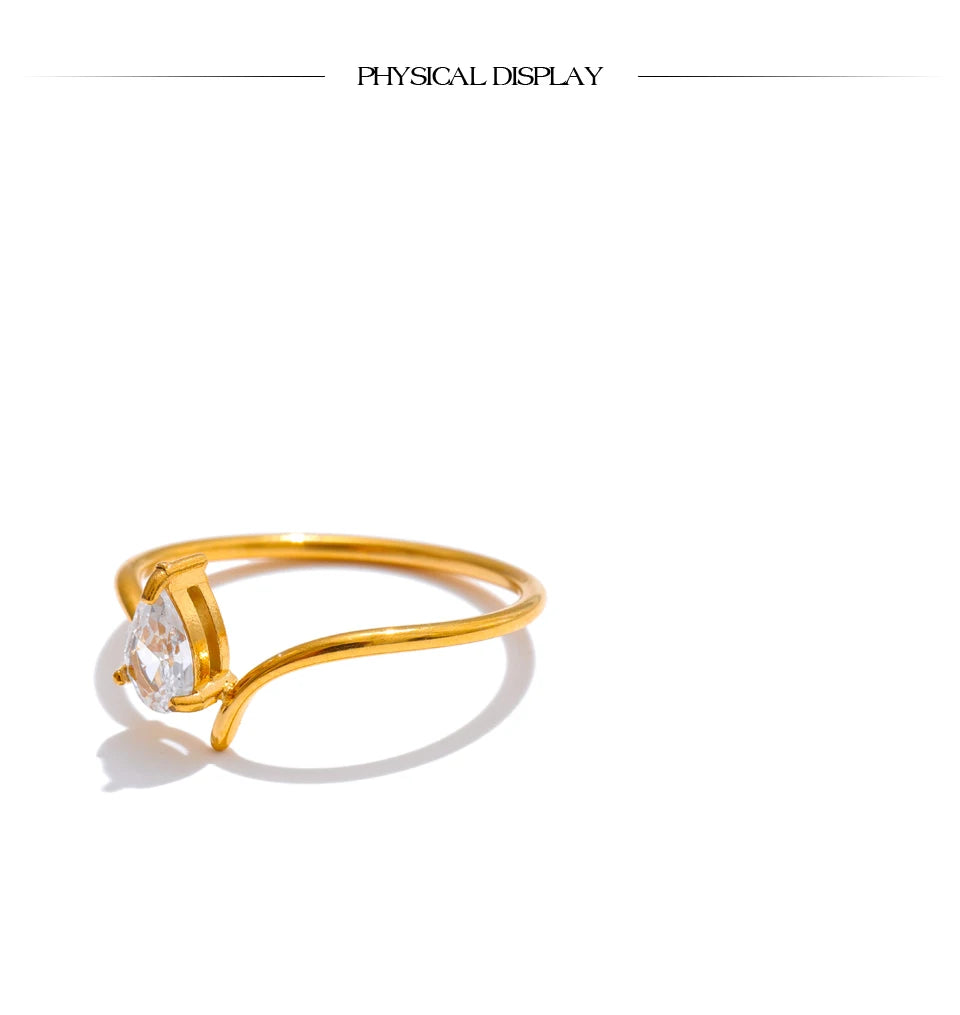 Crystal Solitaire Ring