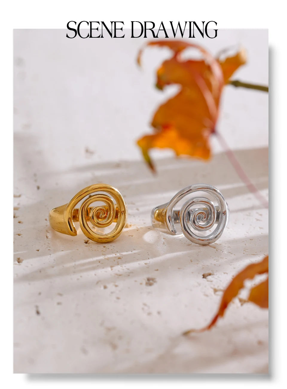 The Golden Swirl Ring
