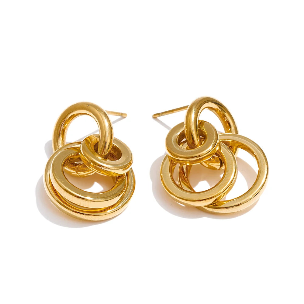 Interlocking Circle Earrings