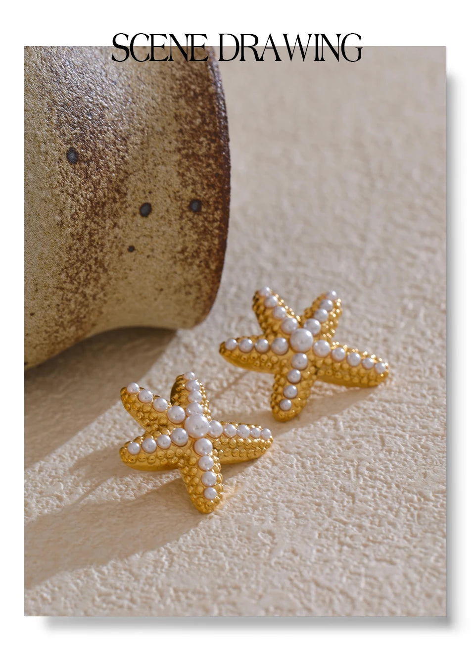 Pearl Star Earrings