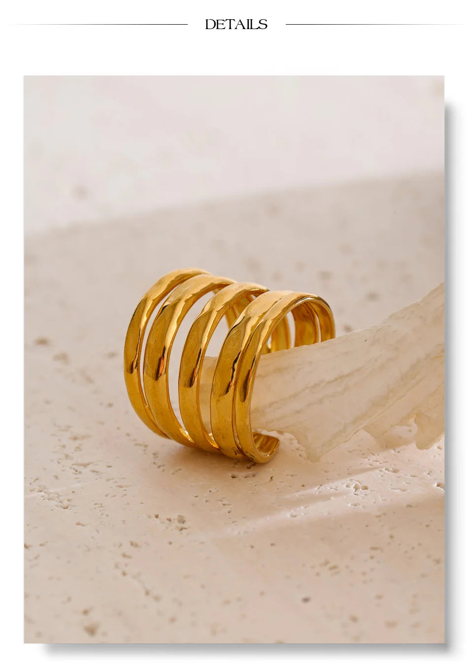 Melted Gold Ring Stack
