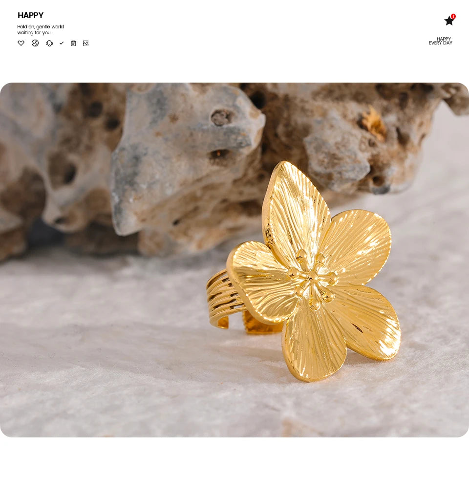 Floral Cuff Ring
