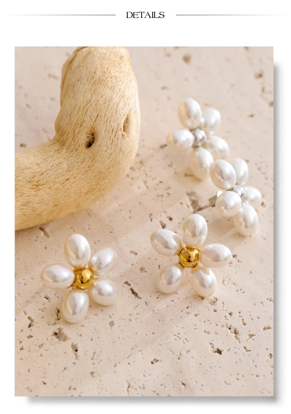 Pearls Flower Earrings