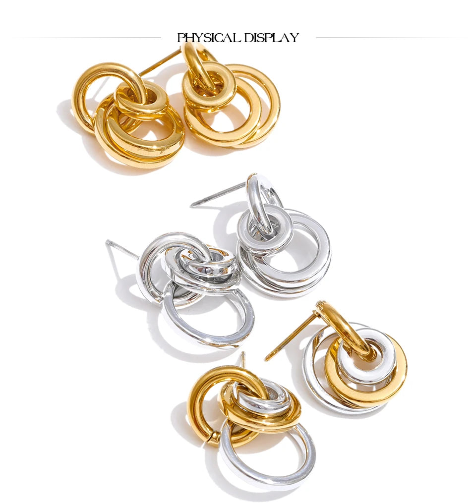 Interlocking Circle Earrings