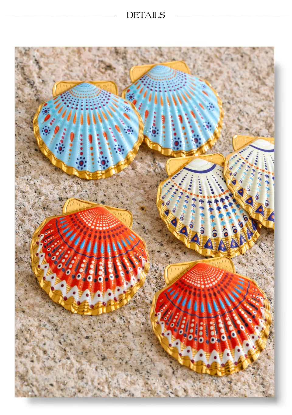 Coastal Shell Earrings Set