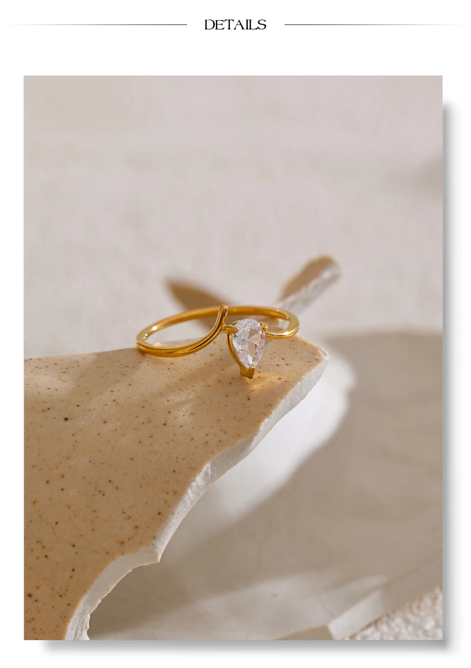 Crystal Solitaire Ring