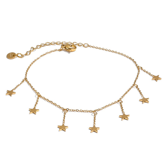 Dainty Gold Star Anklet