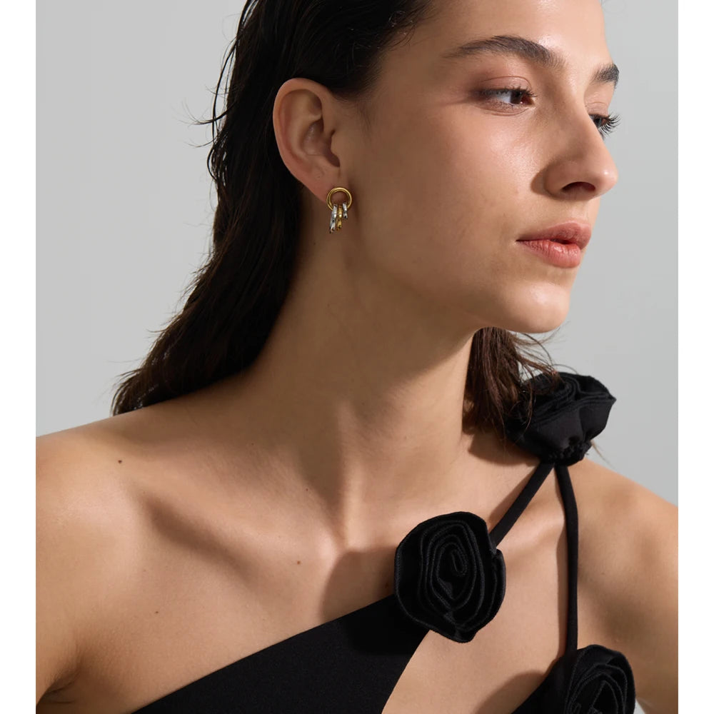Interlocking Circle Earrings