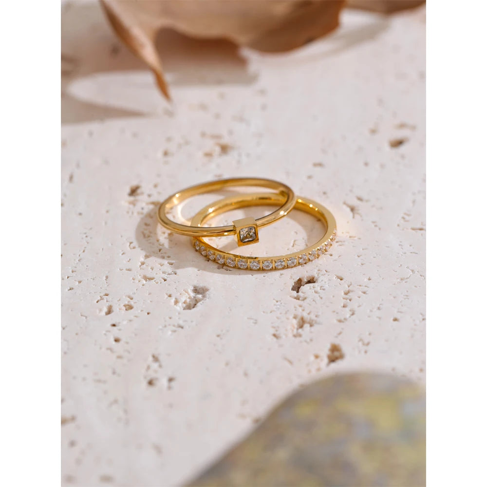Pavé Double-Band Ring