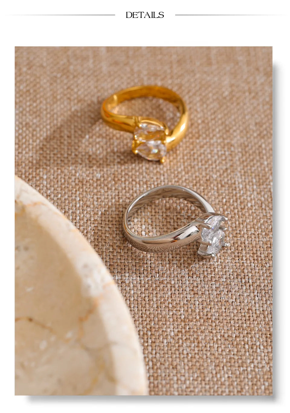 Double Crystal Ring