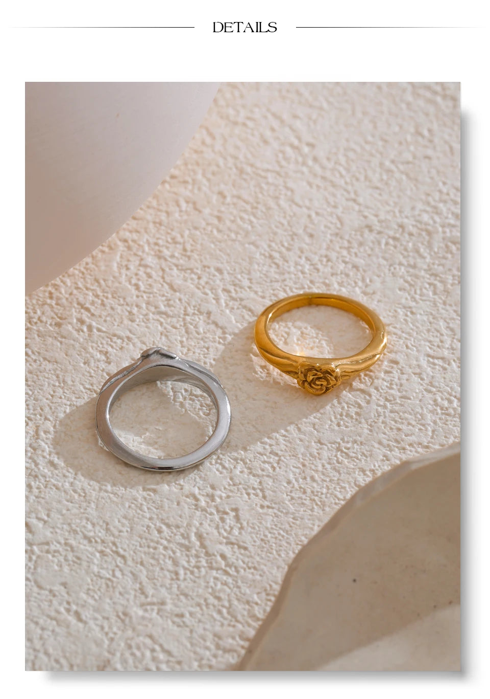 Rose Detail Gold  ring
