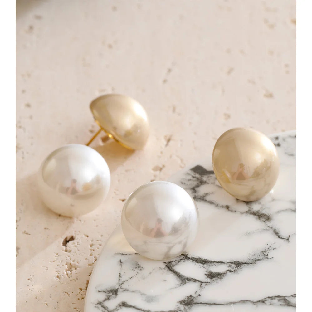 Classic Pearl Stud Earrings