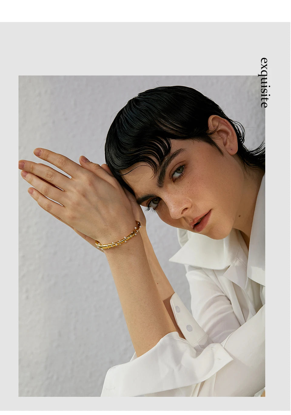 Pearl Line Bangle