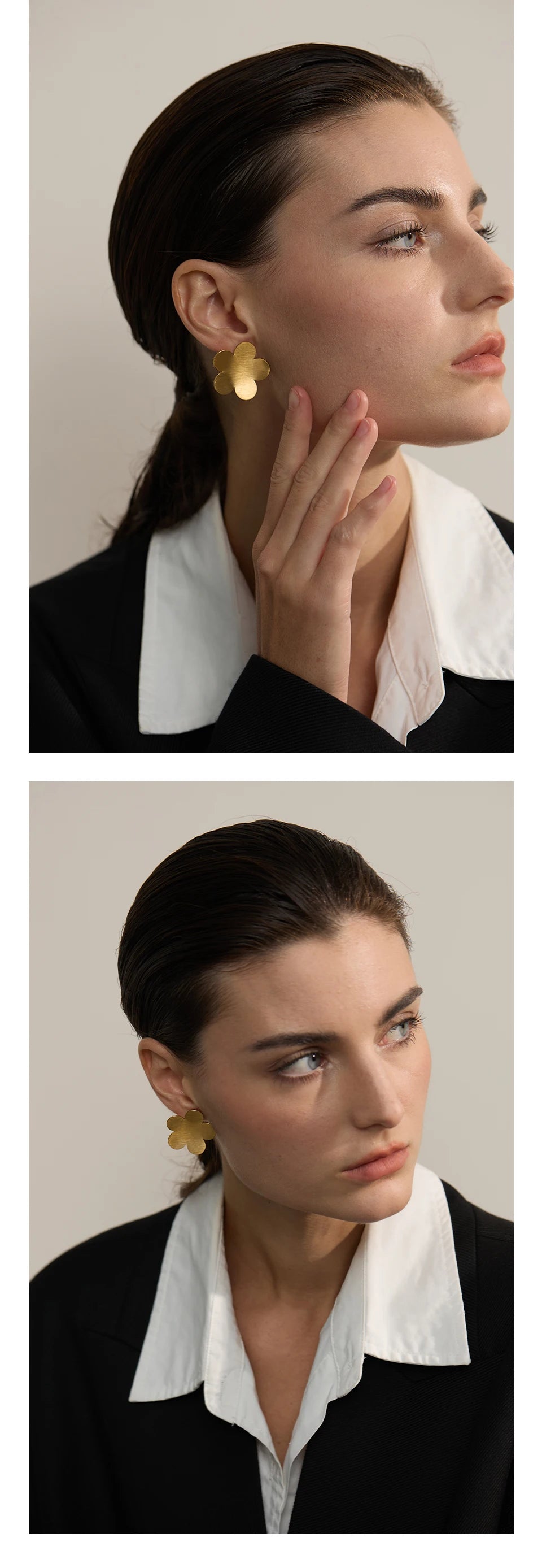 Gold Flower Earrings