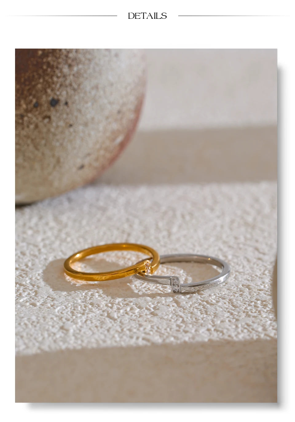 Minimal Crystal Band Ring