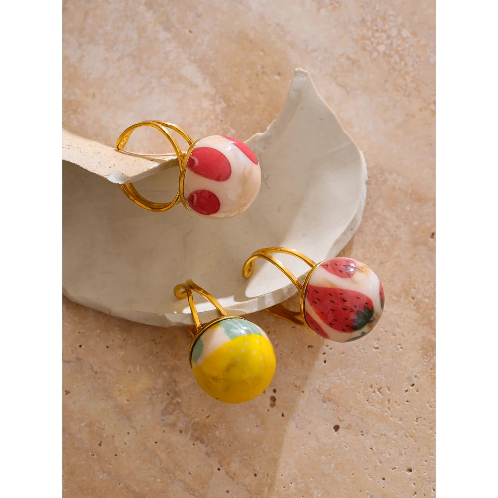 Fruity Charm Rings