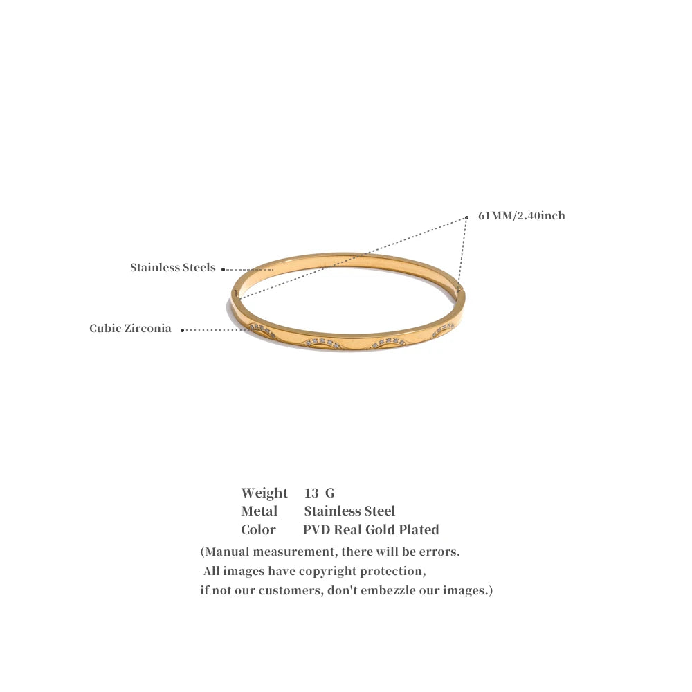 Golden Minimal Bangle