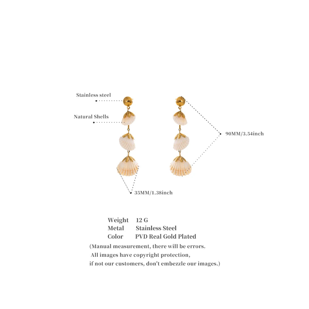 Cascading Shell Earrings