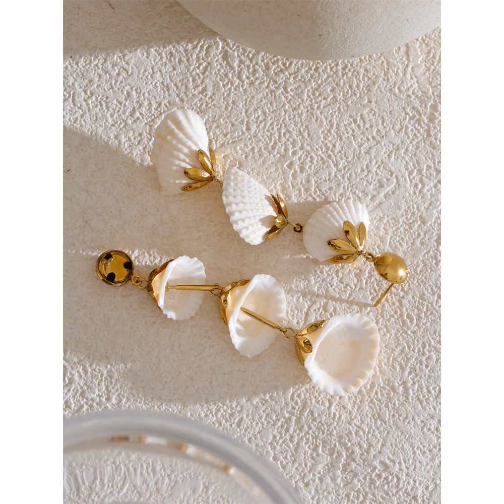 Cascading Shell Earrings