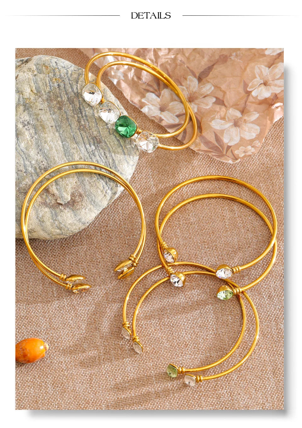 Rainbow Crystal Wrap Bracelet