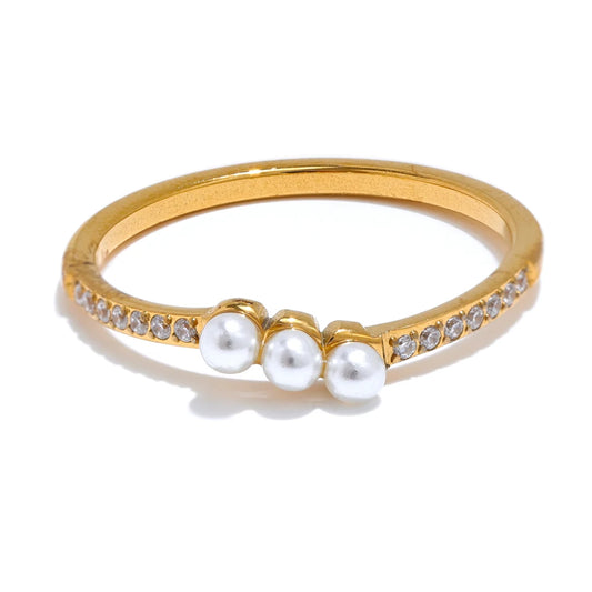 Pearl Crystal Ring