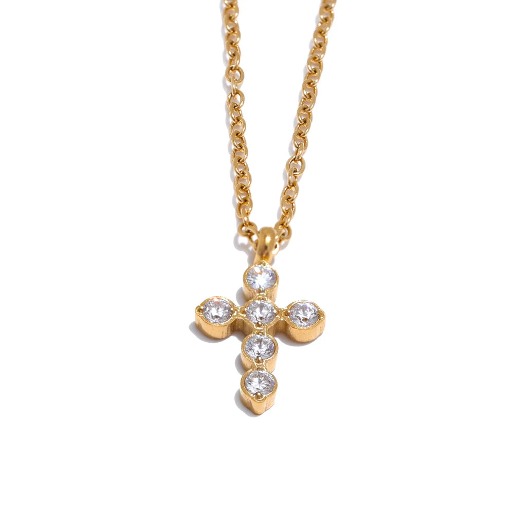 Crystal Cross Necklace