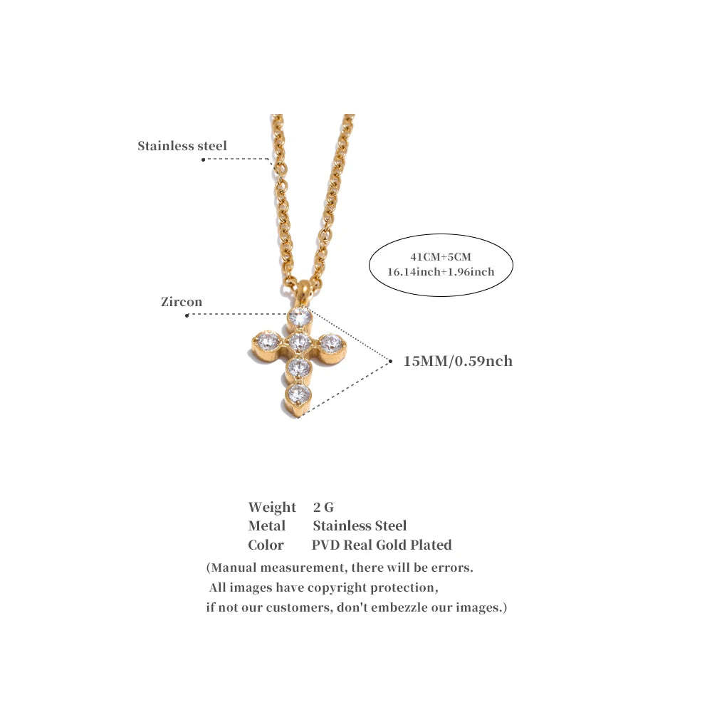 Crystal Cross Necklace