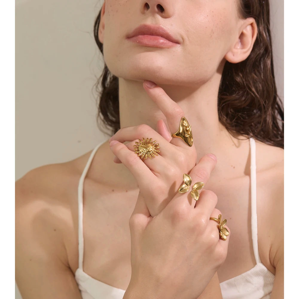 Golden Butterfly Ring