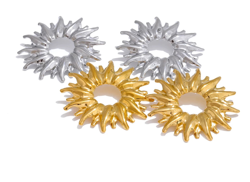 Golden Sunburst Earrings