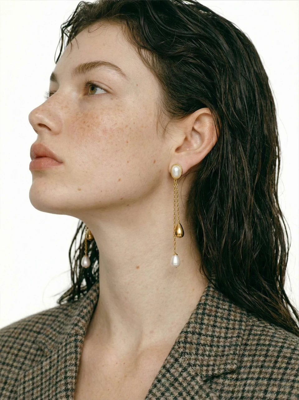 Elegant Drop Chain Earrings
