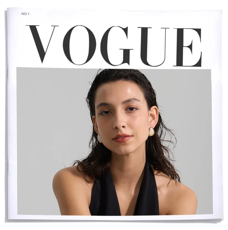 Golden Oval Glow Earrings