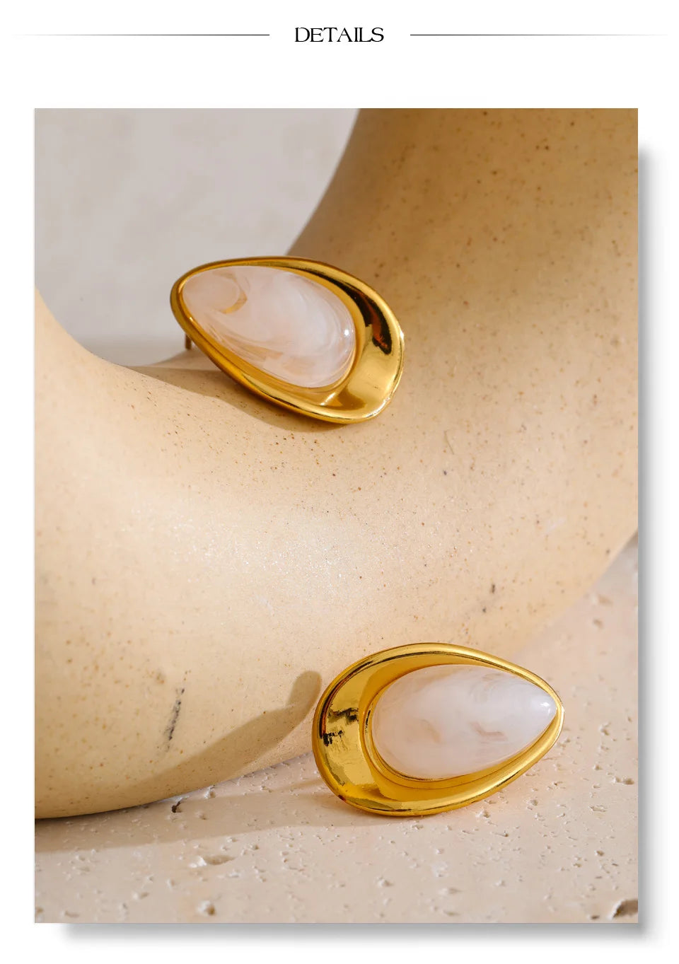 Golden Oval Glow Earrings