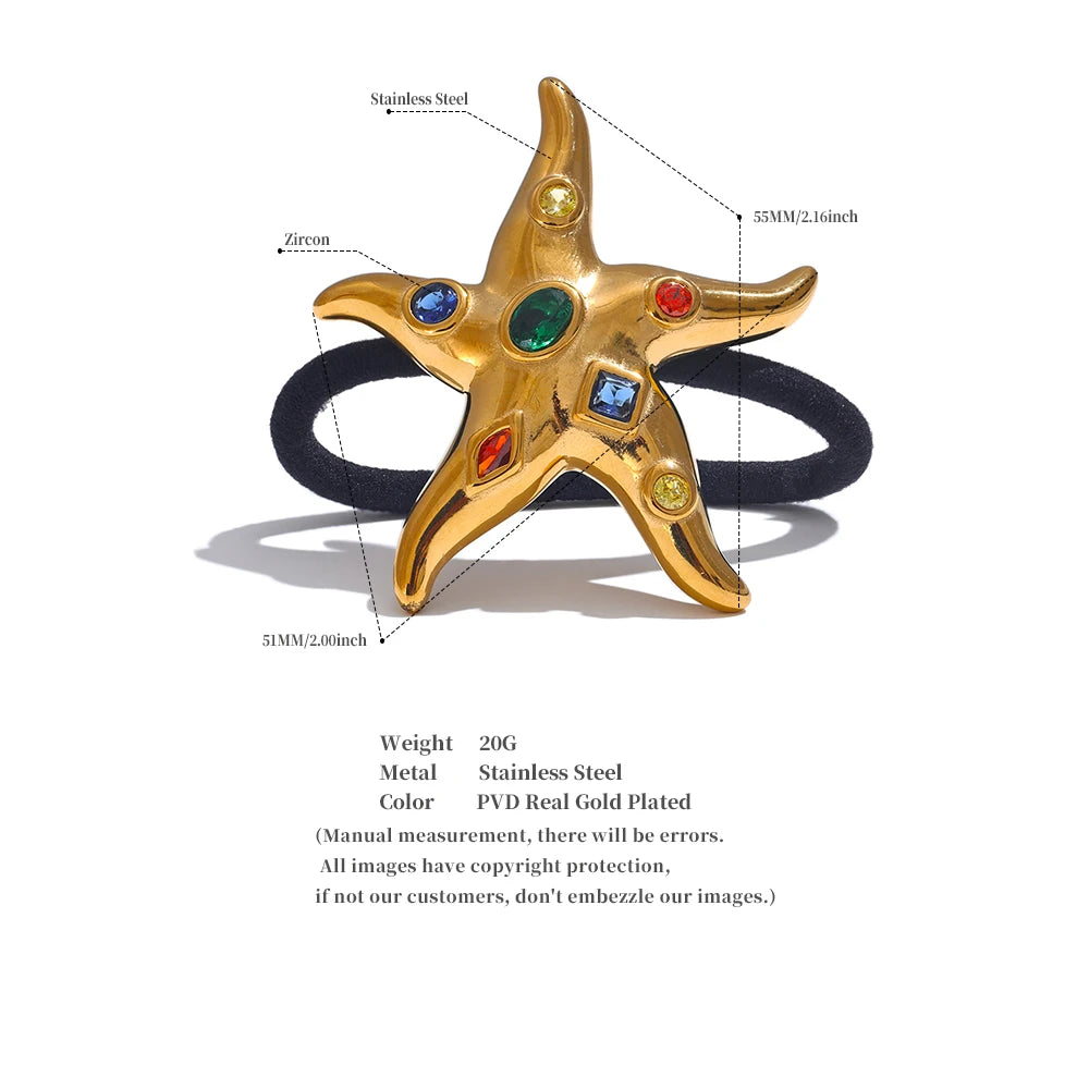 Gem Starfish Hair Tie