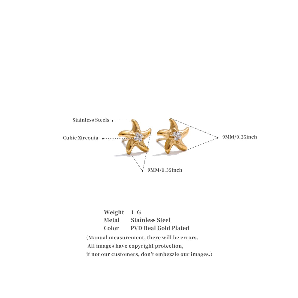 Starfish Spark Earrings