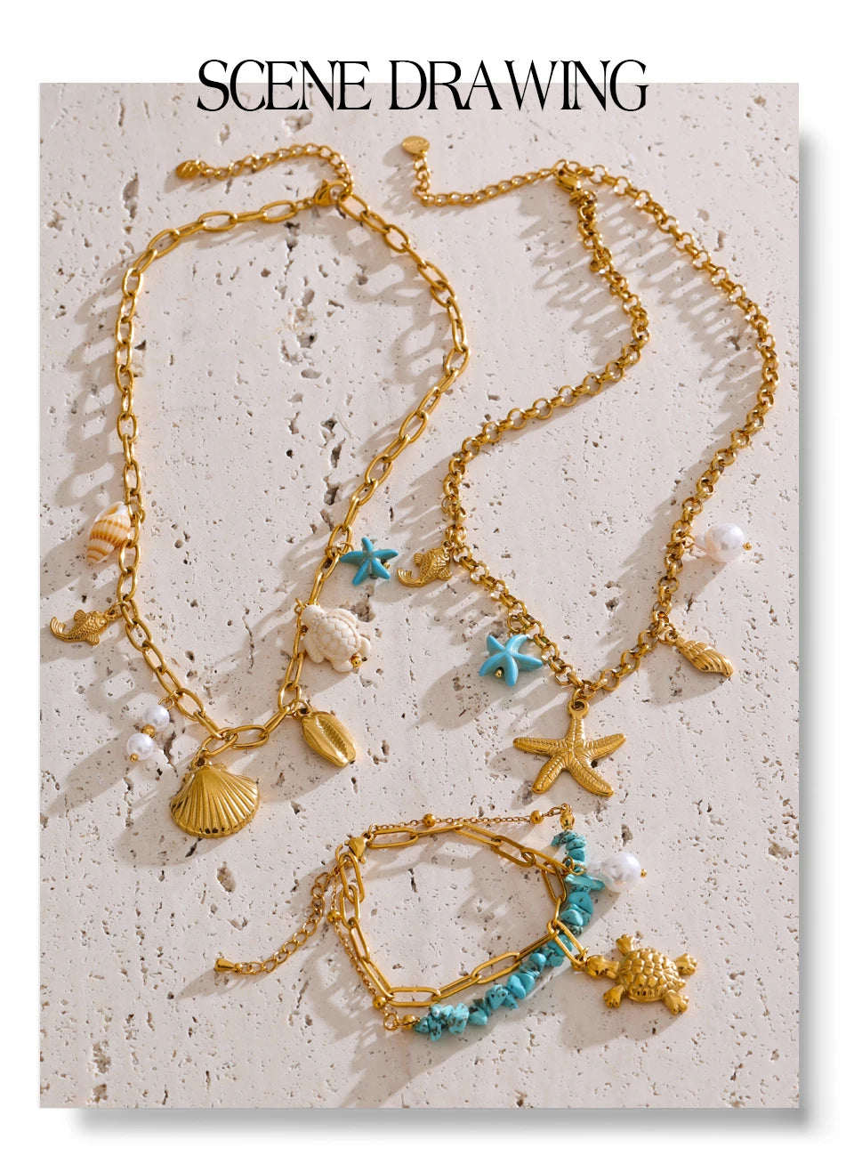 Ocean Treasure Charm Necklace