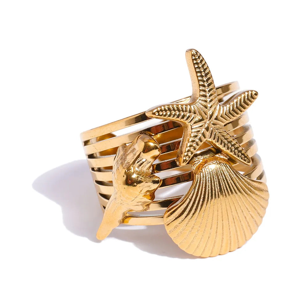 Starfish Statement Ring