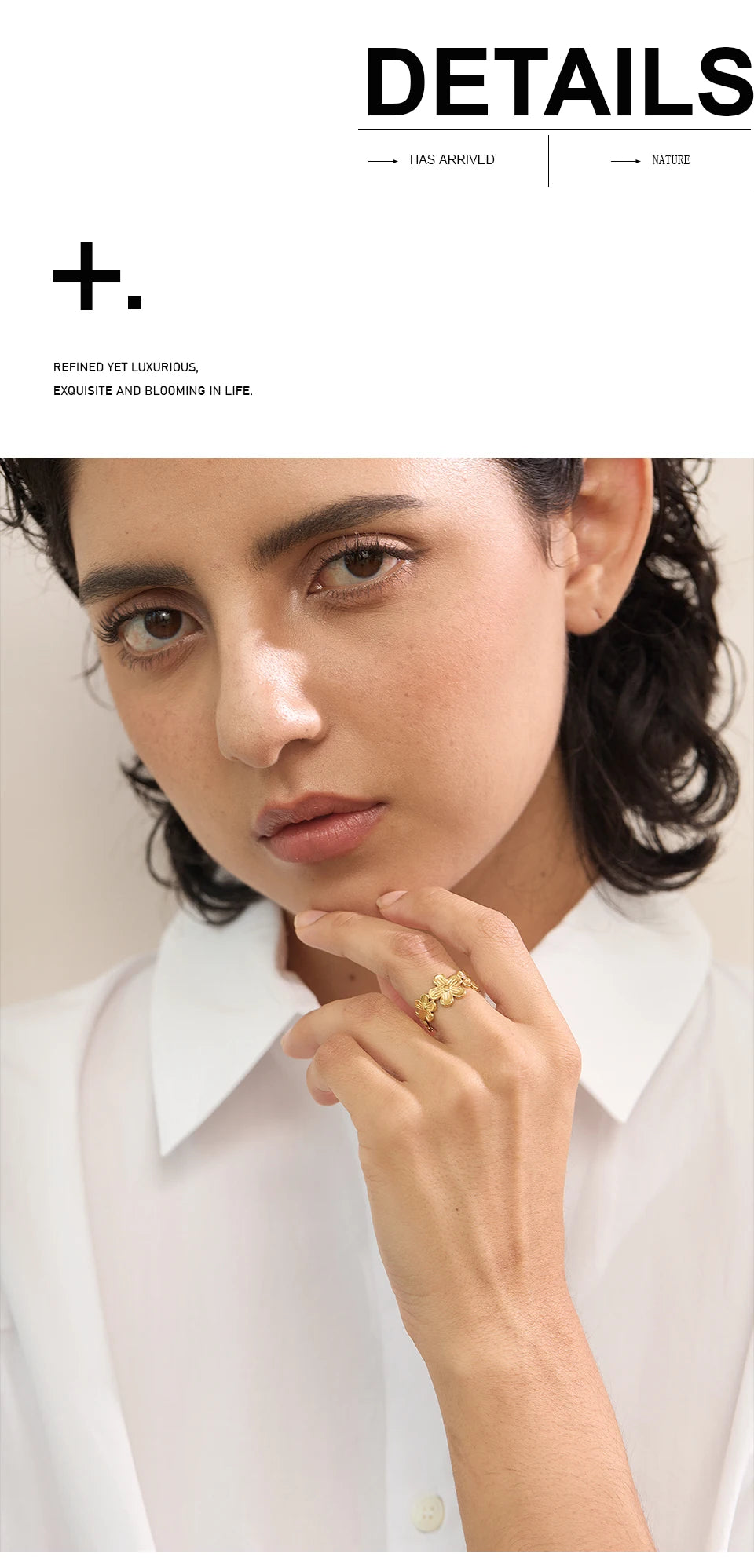 Textured Floral Ring