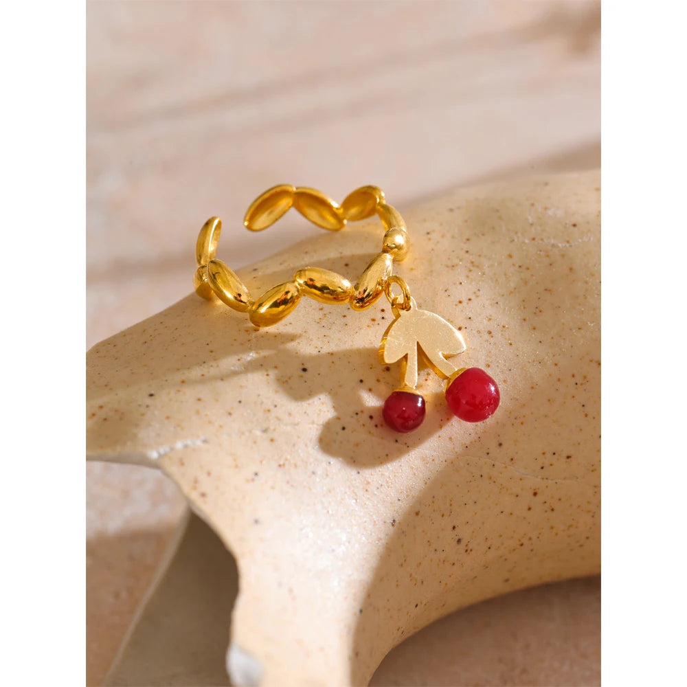 Cherry Charm Ring