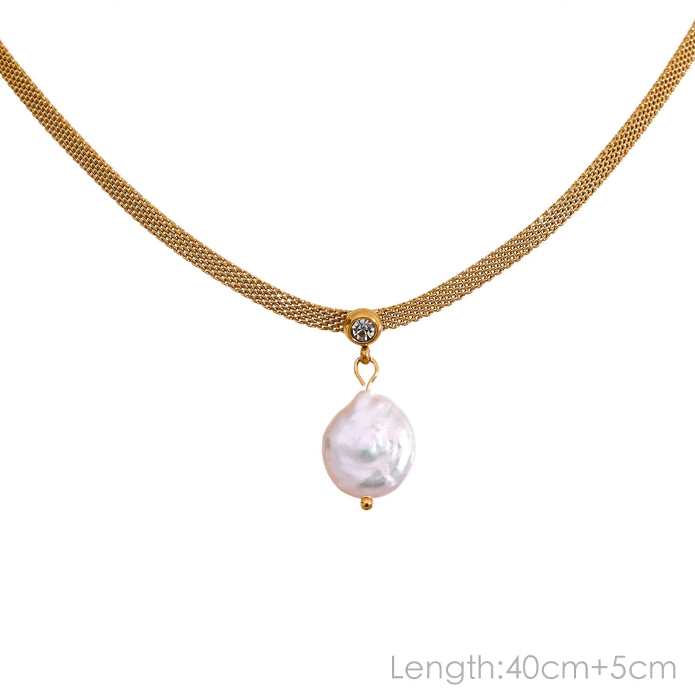 Radiant Freshwater Pearl Pendant Necklace