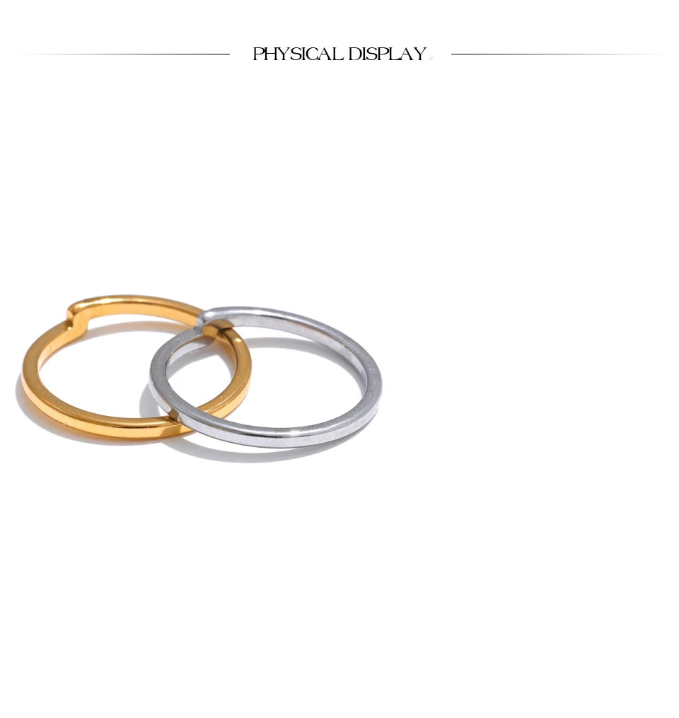 Minimal Crystal Band Ring