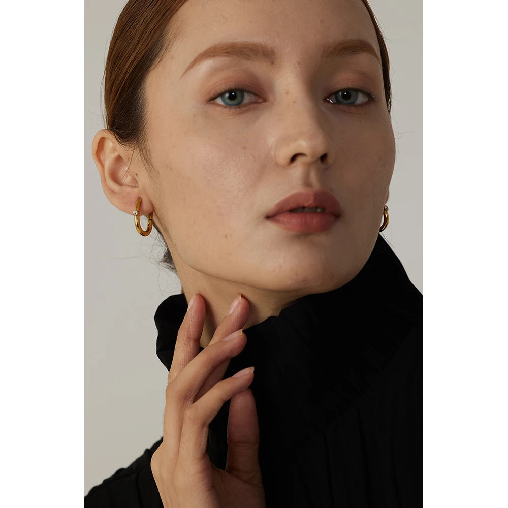 Sleek Geometric Hoop Earrings