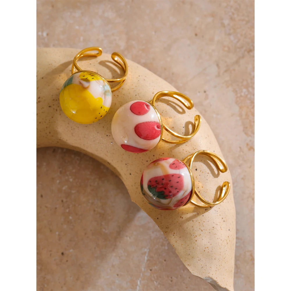 Fruity Charm Rings