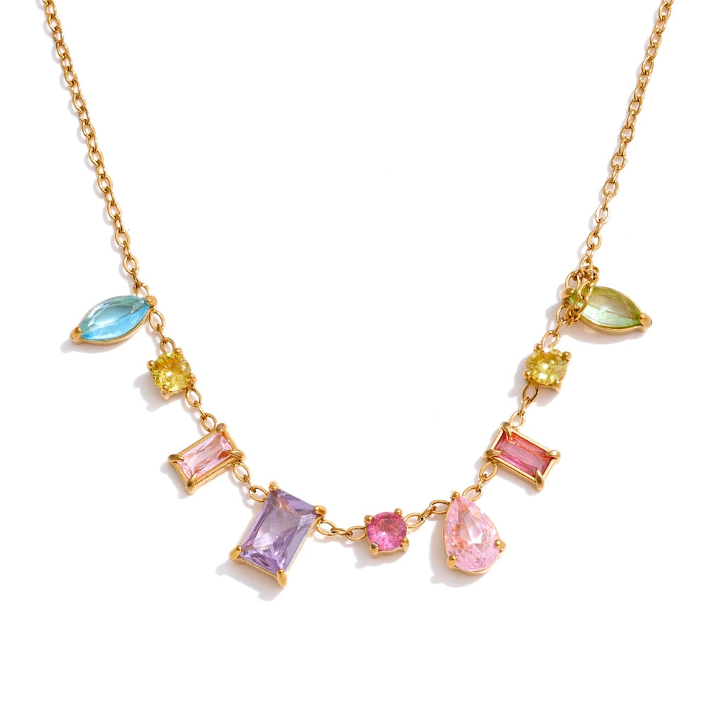 Rainbow Gemstone Necklace