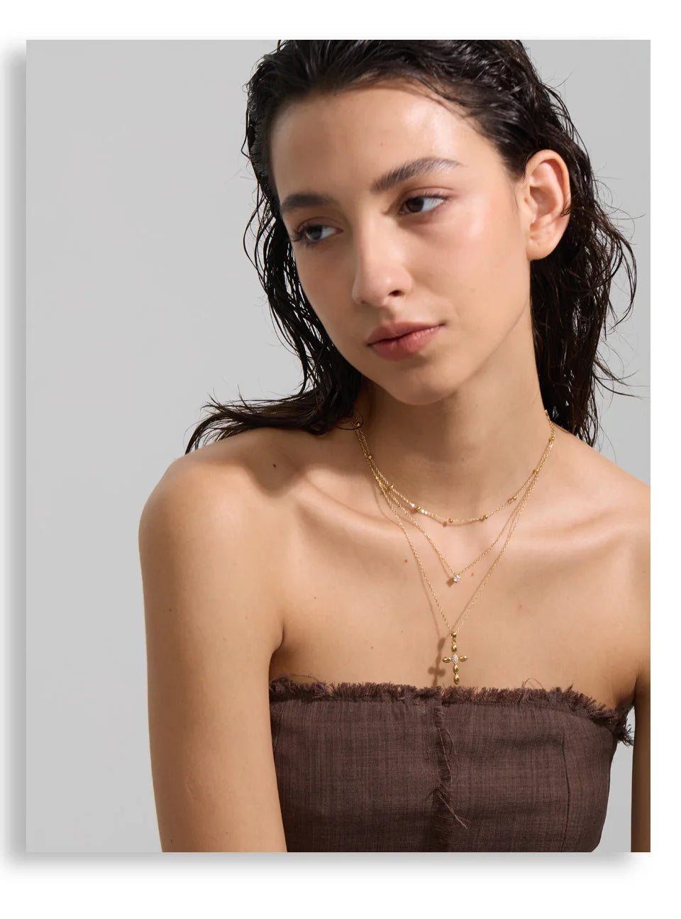 Layered Cross Necklace