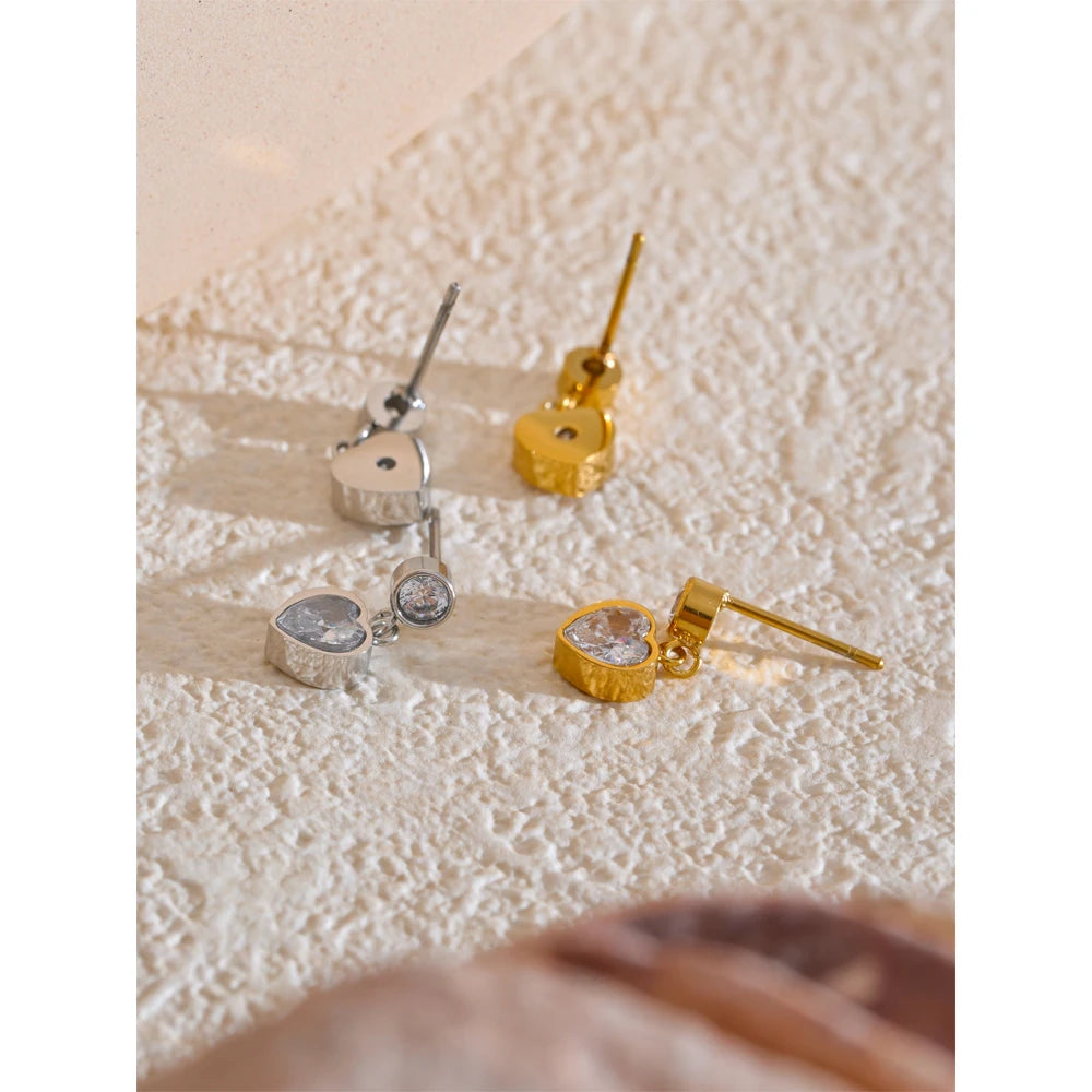 Crystal Heart Earrings
