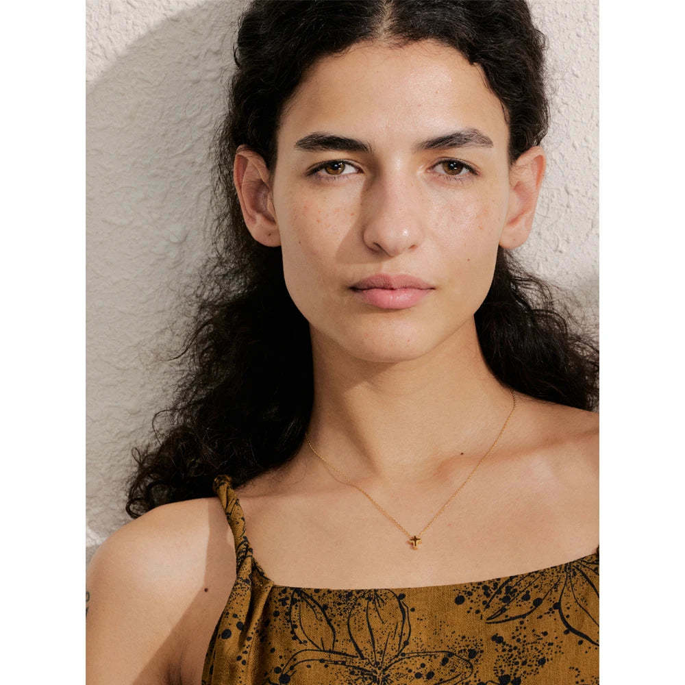 Minimal Cross Necklace