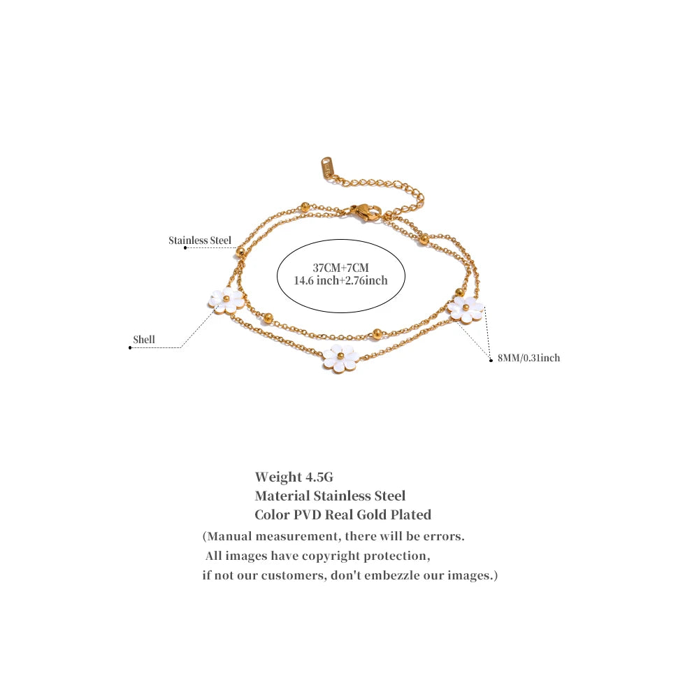 Double Layer Charm Anklet